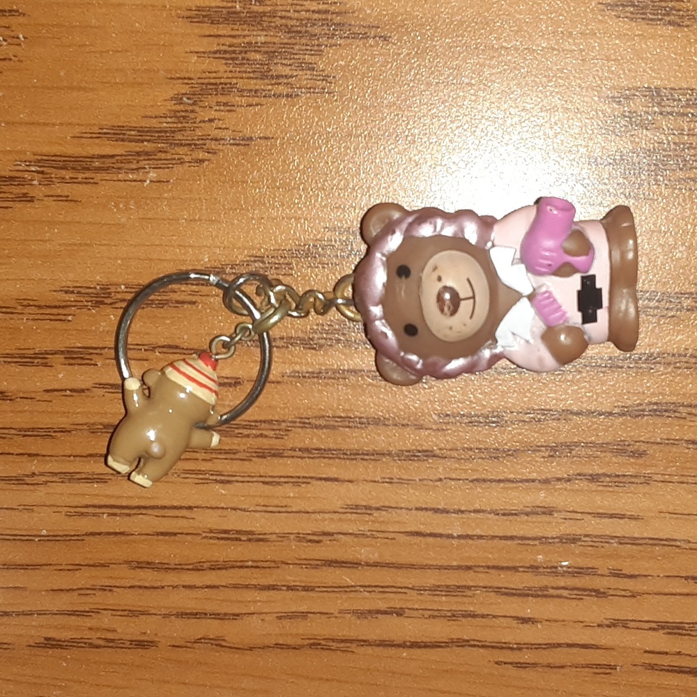 STAR AWARDS SINGLE MOM BEAR & BABY KEYCHAIN CHARM NRMINT CONDITION